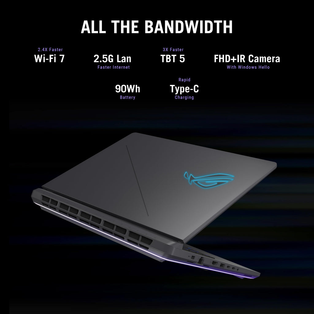 ASUS ROG Strix G16 (2025) Gaming Laptop, 16” ROG Nebula Display 16:10 2.5K 240Hz/3ms, NVIDIA® GeForce RTX™ 5070 Ti GPU, Intel® Core™ Ultra 9 275HX Processor, 32GB DDR5, 1TB SSD, Wi-Fi 7, Win11 Home